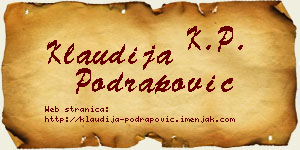 Klaudija Podrapović vizit kartica